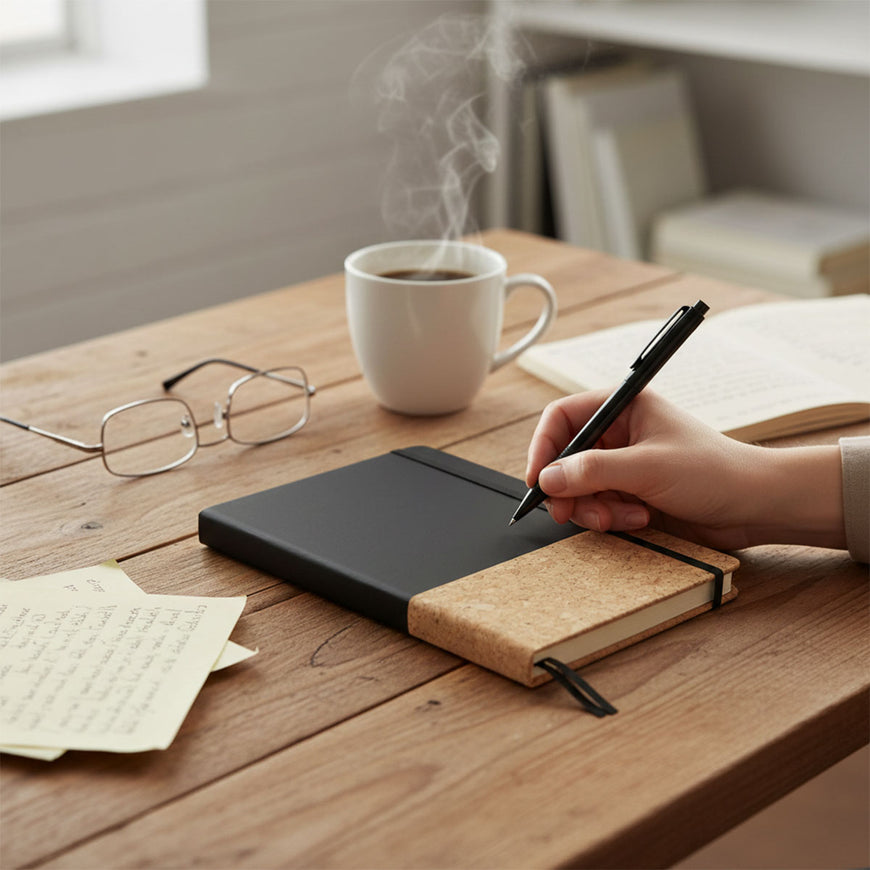 Durham A5 Cork & PU Notebook – Branded Notebooks
