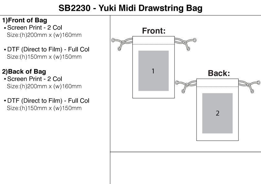Yuki Midi Drawstring Bag – Branded Promotional Gifts