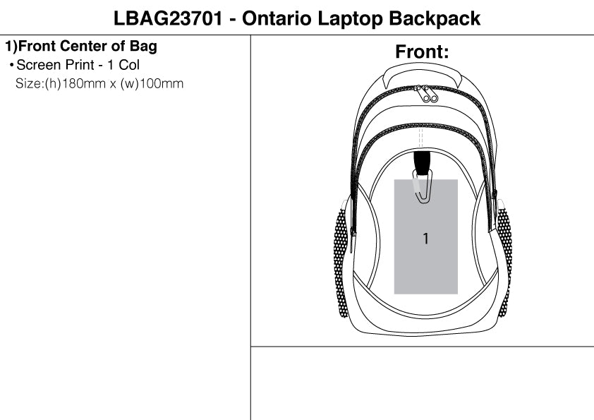 Ontario Laptop Backpack – Branded Laptop Bags