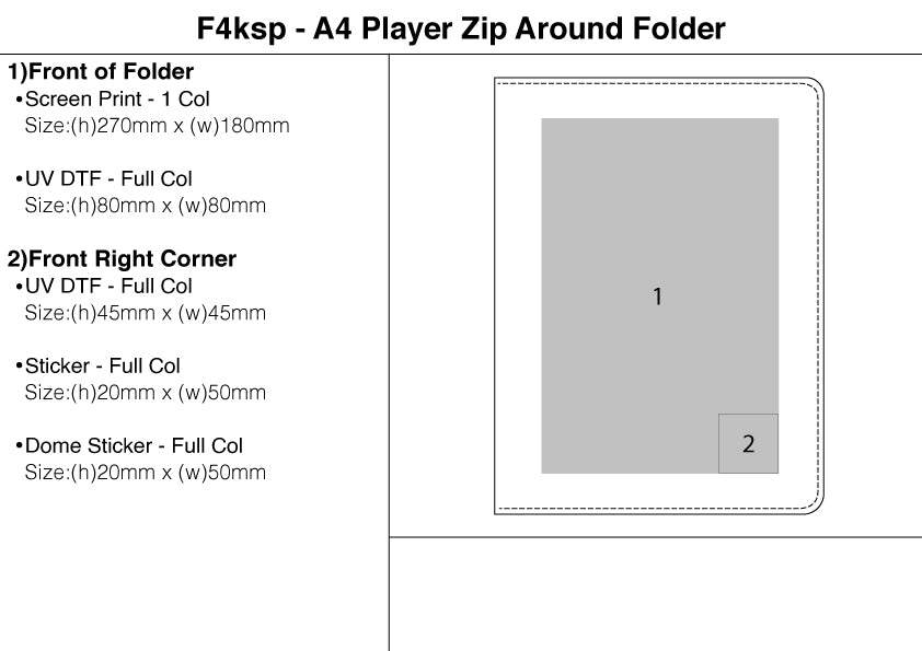 The Player Zip Around Folder+Pad – Branded Conference Folders