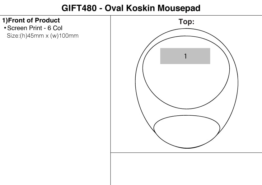 Oval Koskin Mousepad (GIFT480) – Branded Desktop Accessories