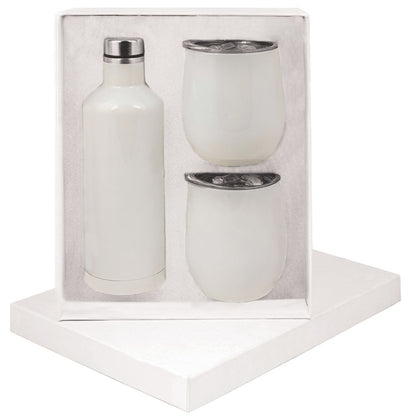 Manhattan Flask x2 Mugs Gift Set