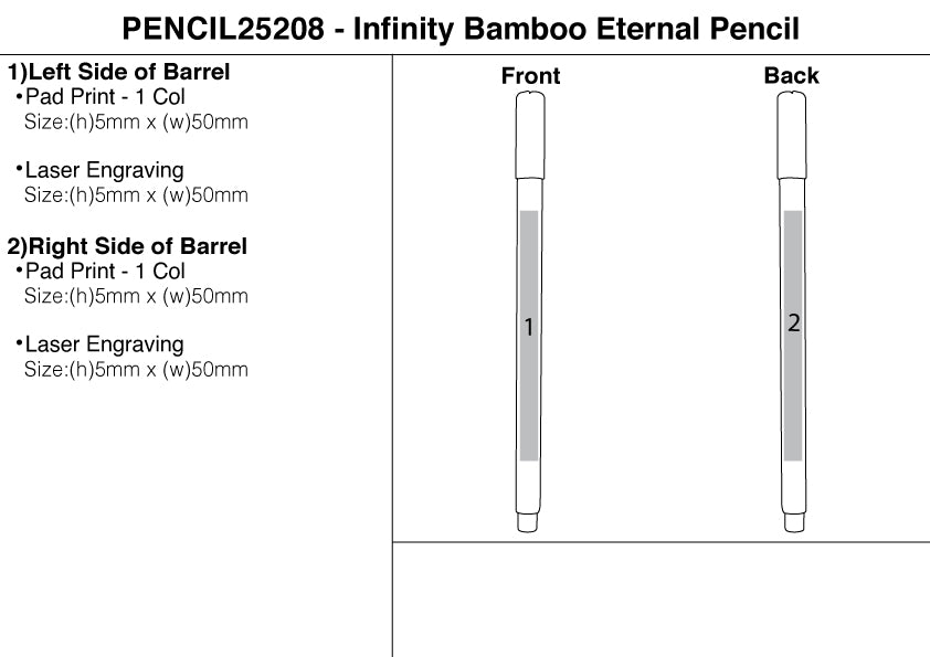 Infinity Bamboo Eternal Pencil – Branded Stationery