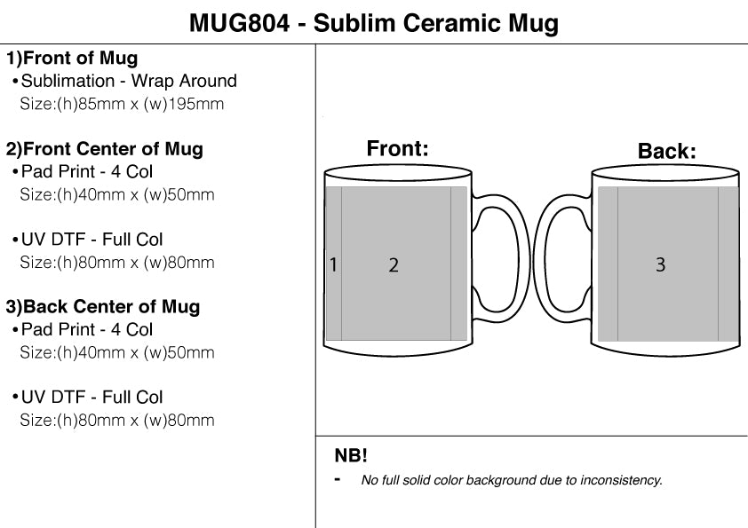 330ml Sublim Ceramic Mug – Branded Drinkware