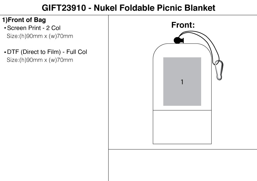 Nukel Foldable Picnic Blanket – Branded Picnic and Outdoor
