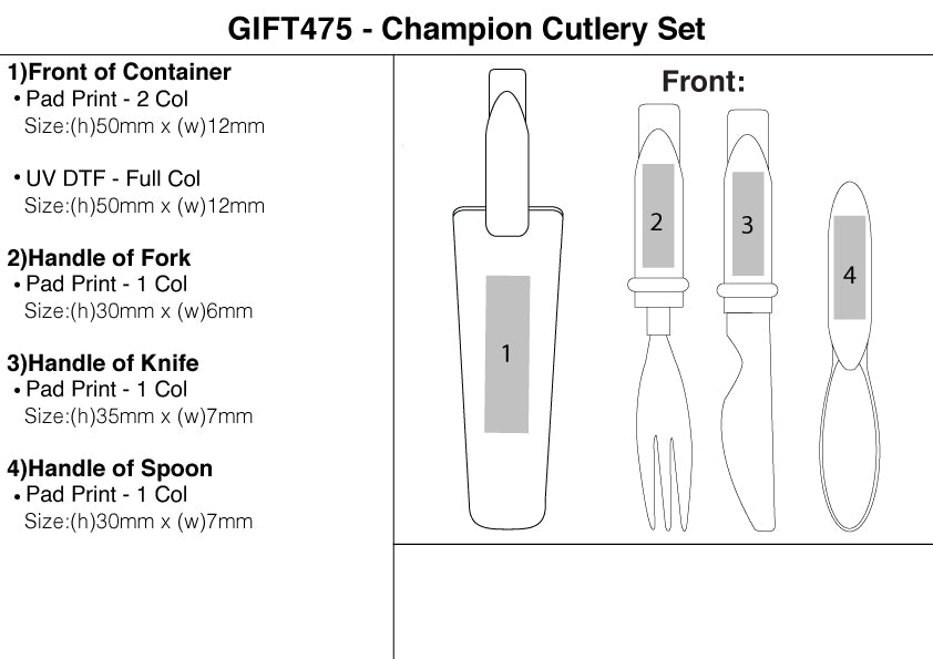 Champion Cutlery Set – Branded Leisure Travel