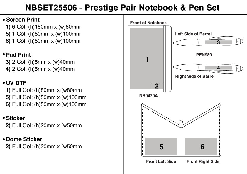 Prestige Pair Notebook & Pen Set – Branded Gift Sets