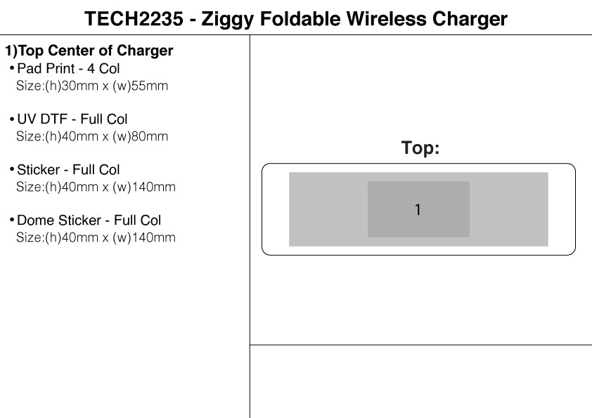 Ziggy Foldable Wireless Charger (TECH2235) – Branded Desktop Accessories