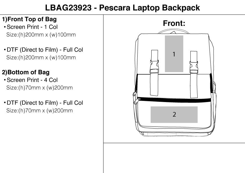 Pescara Laptop Backpack – Branded Laptop Bags