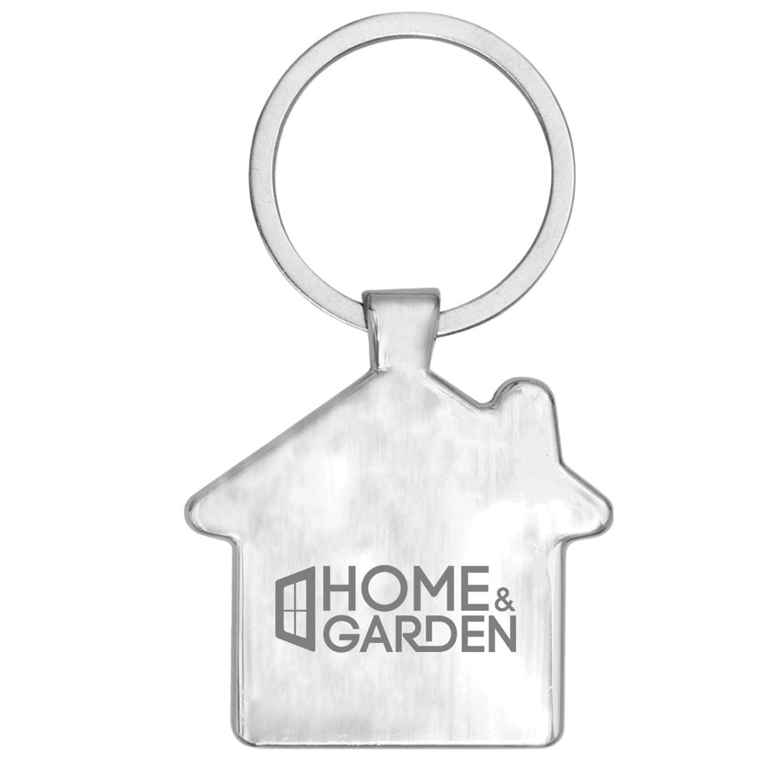 House Metal Bamboo Keyring – Branded Eco-Friendly