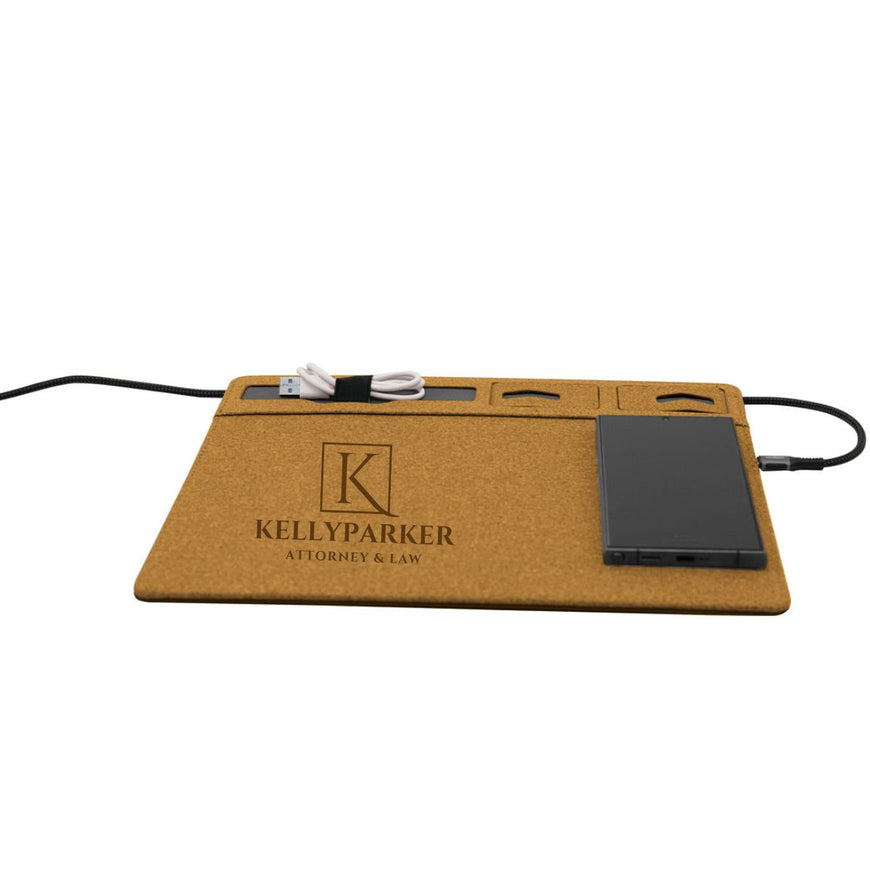 Luan Cork Wireless Charger & Mousepad – Branded Desktop Accessories