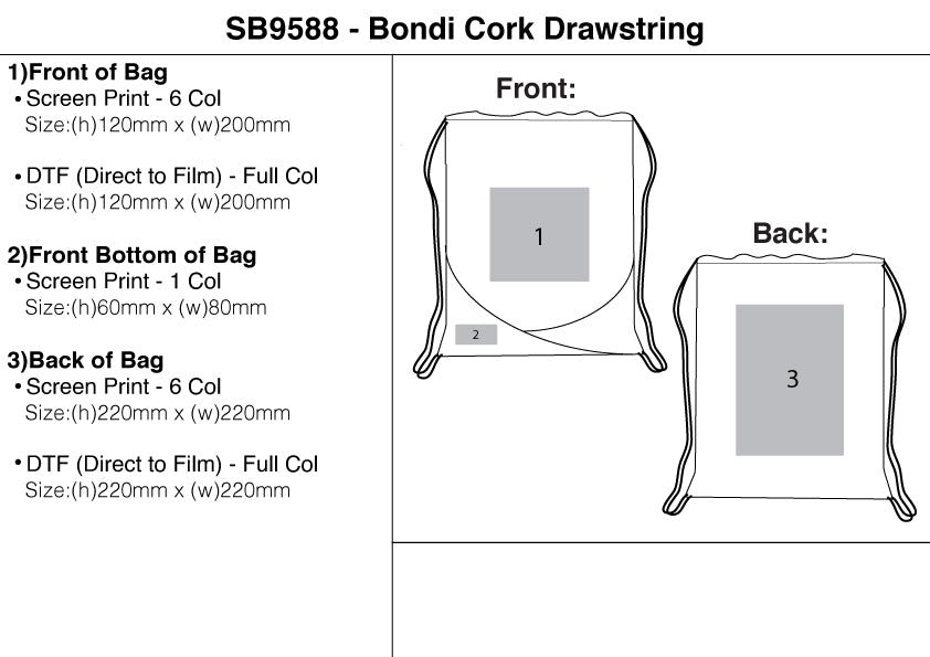 Bondi Cork Drawstring – Branded Eco-Friendly