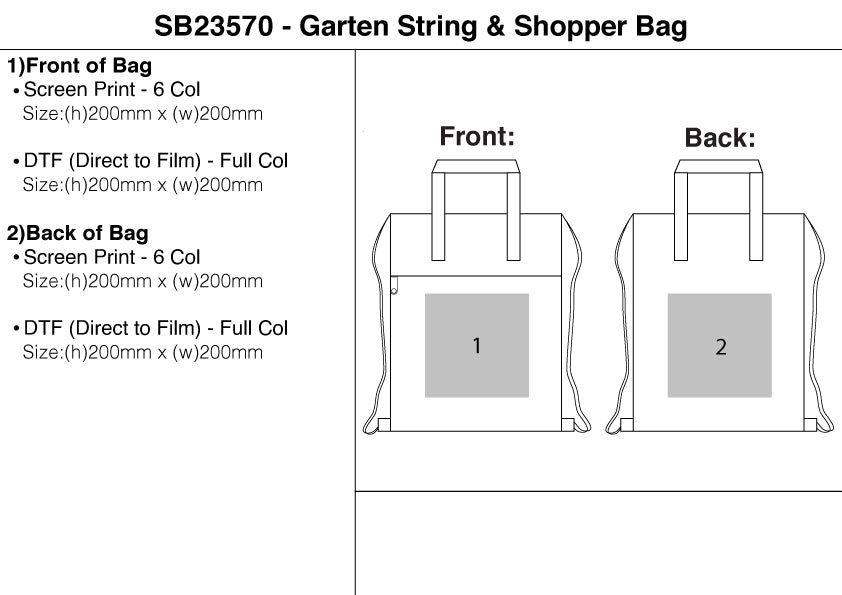 Garten String & Shopper Bag – Branded Drawstring Bags
