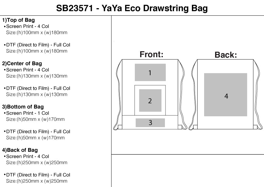 YaYa Eco Drawstring Bag – Branded Drawstring Bags