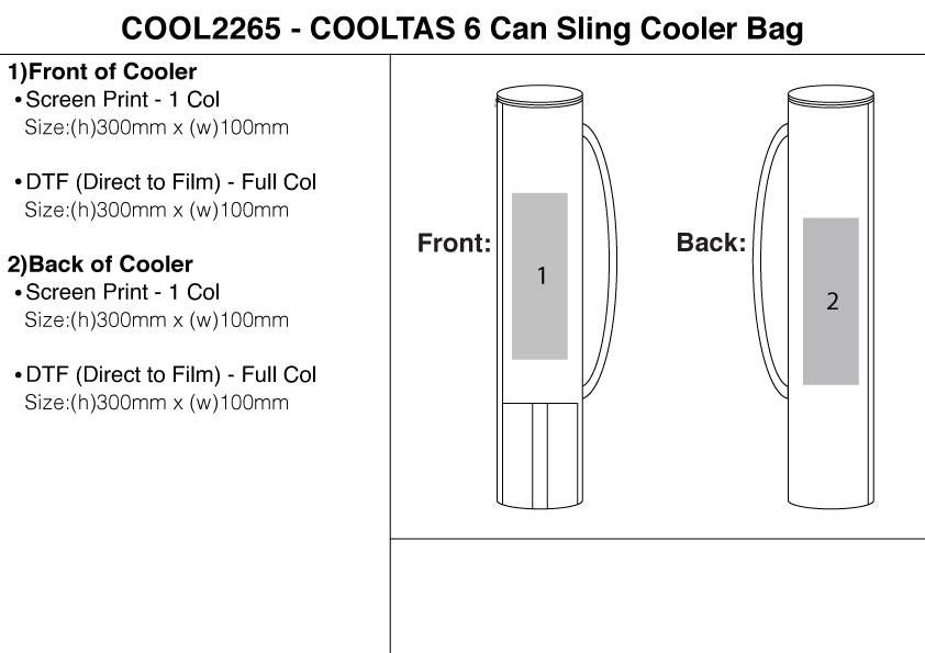 COOLTAS 6 Can Sling Cooler Bag – Branded Cooler Bags
