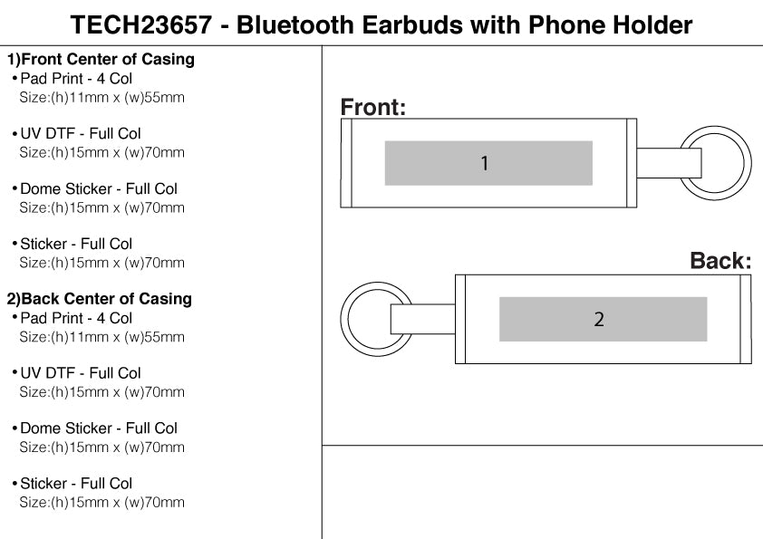 Bluetooth Earbuds with Phone Holder – Branded Leisure Travel