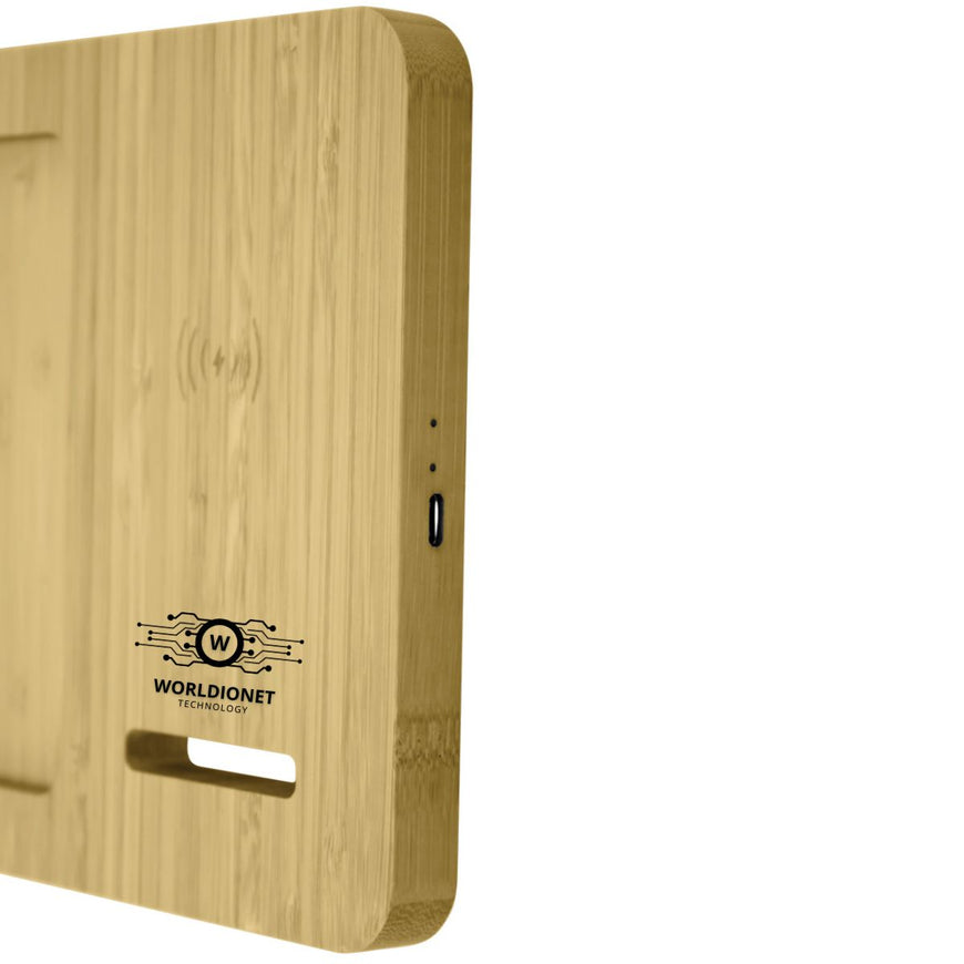 Bamboo Wireless Charger & Photo Frame – Branded Technology