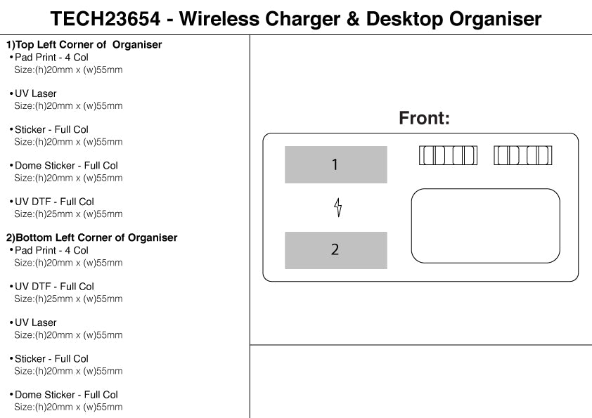 Wireless Charger & Desktop Organiser – Branded Technology