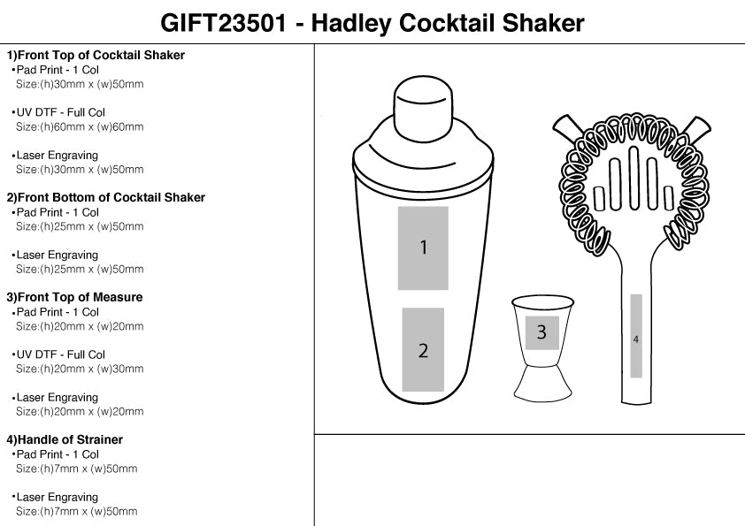 Hadley Cocktail Shaker – Branded Picnic and Outdoor