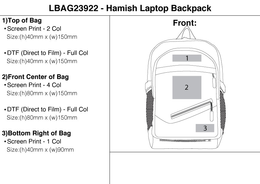 Hamish Laptop Backpack – Branded Laptop Bags