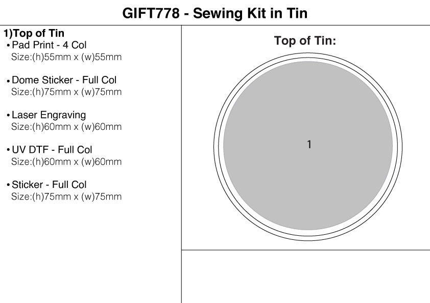 Sewing Kit in Tin – Branded Personal Care