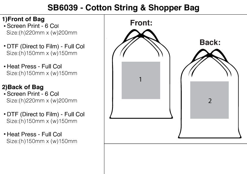 Cotton String & Shopper Bag – Branded Drawstring Bags