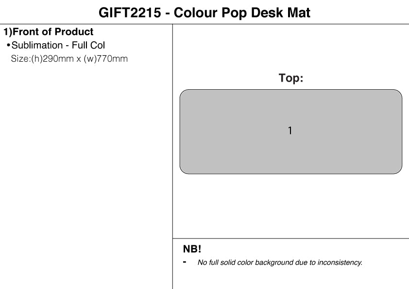 Colour Pop Desk Mat – Branded Desktop Accessories