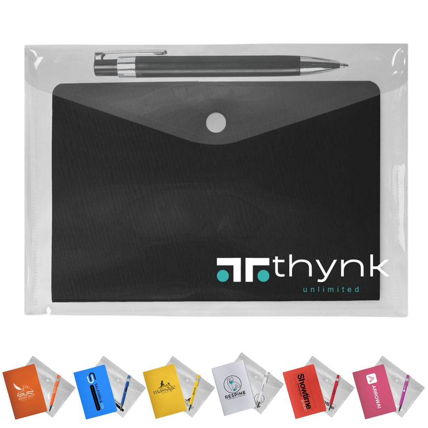 Scripted Style Notebook & Pen Set (NBSET25503) – Branded Gift Sets