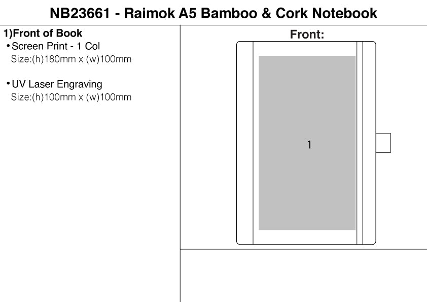 Raimok A5 Bamboo & Cork Notebook – Branded Notebooks