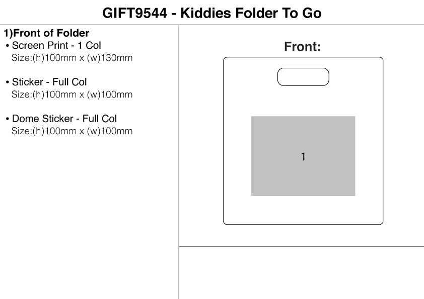 Kiddies Folder To Go – Branded Eco-Friendly