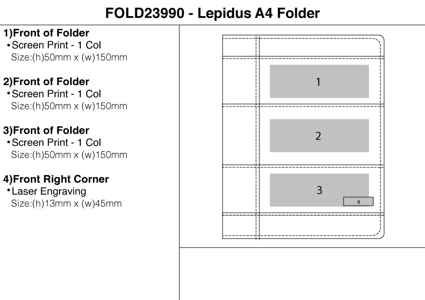 Lepidus A4 Folder – Branded Conference Folders