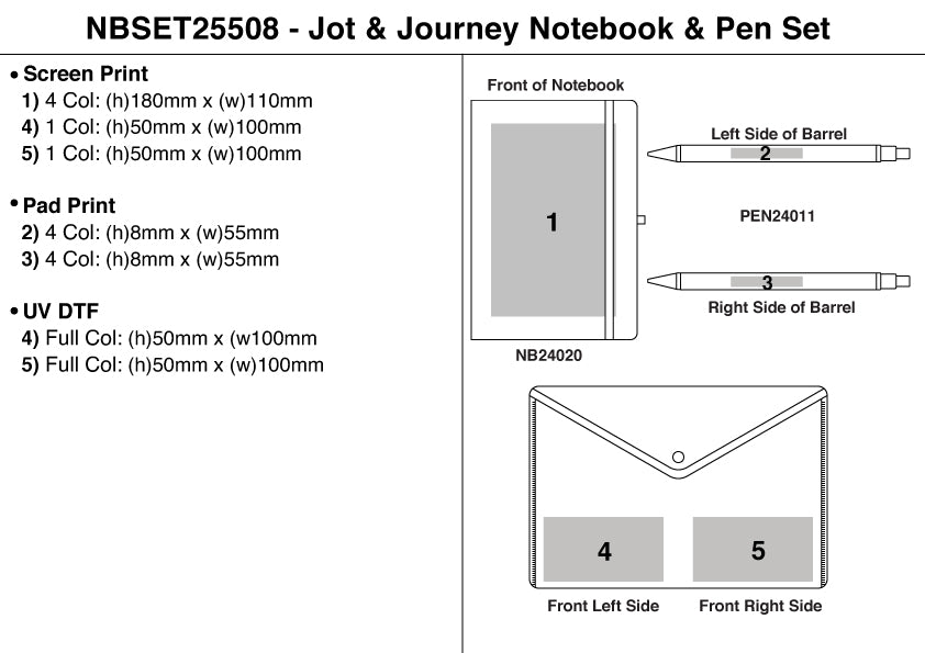 Jot & Journey Notebook & Pen Set – Branded Notebooks