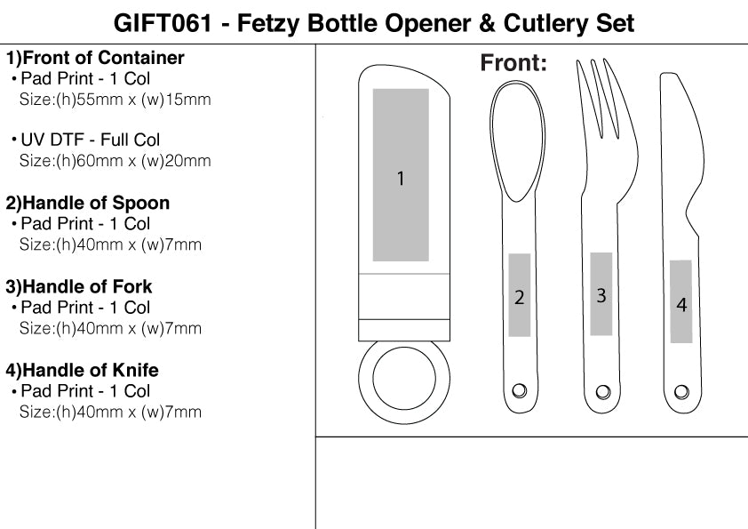 Fetzy Bottle Opener & Cutlery Set – Branded Picnic and Outdoor