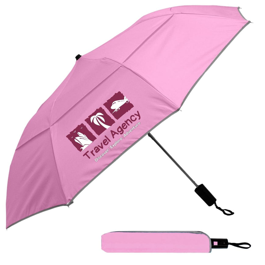 Reflective Piping Windproof Umbrella (UMB23802) – Branded Umbrellas